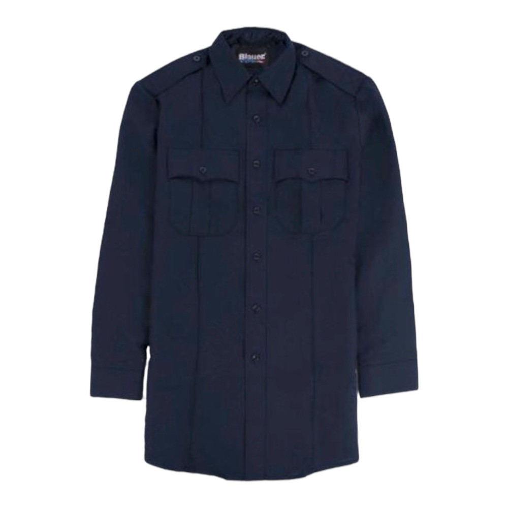 Blauer Men's 8450 Long Sleeve Wool Blend Uniform Shirt Dark Navy 17.5 32/33